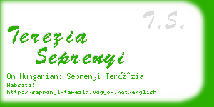 terezia seprenyi business card